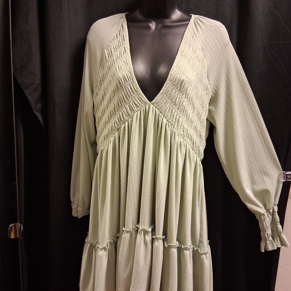 Altar'd State Sage Long Sleeve Dress